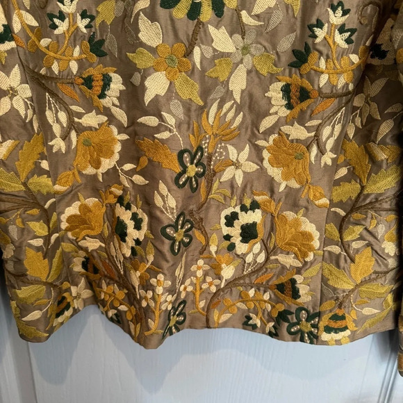 Johnny Was Biya Embroidered Floral Cropped Blazer Jacket Size S Boho Artsy READ - Picture 8 of 13